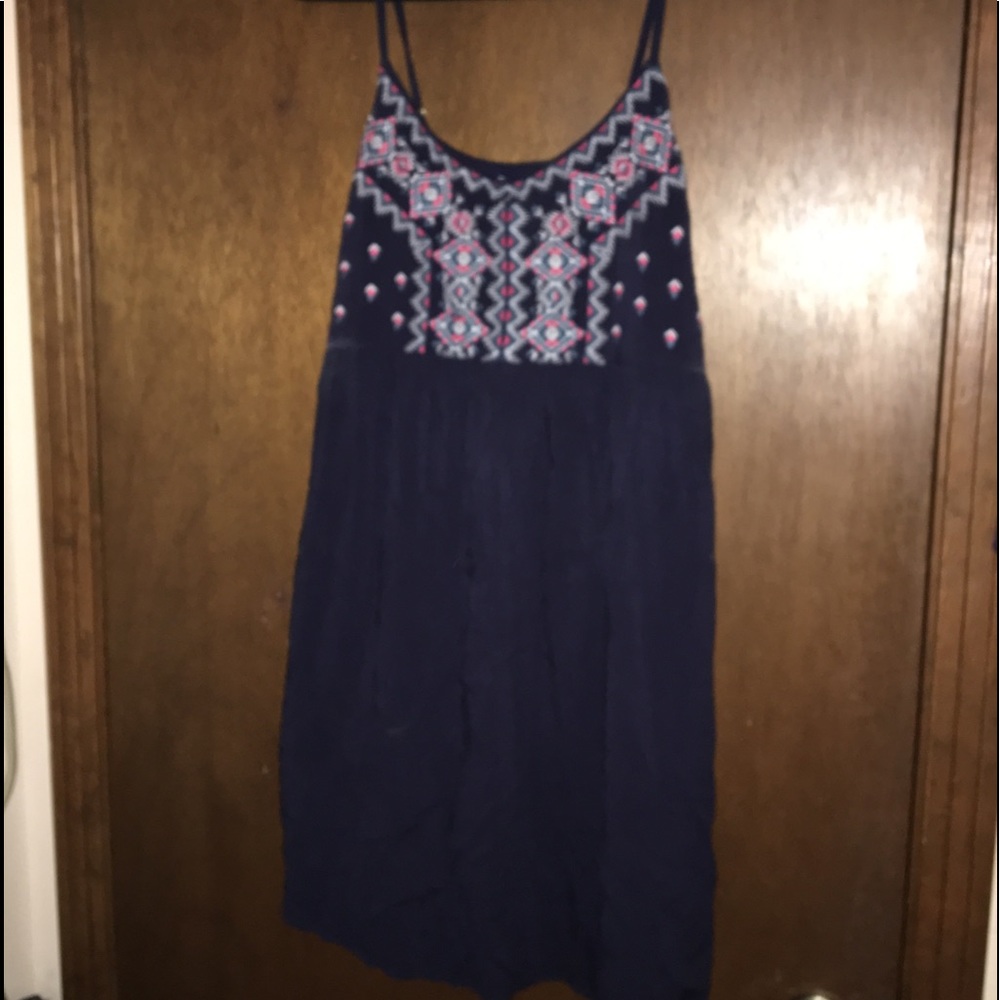 Dark Blue Tribal Patterned Dress